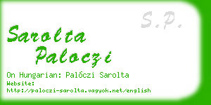 sarolta paloczi business card