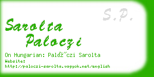 sarolta paloczi business card